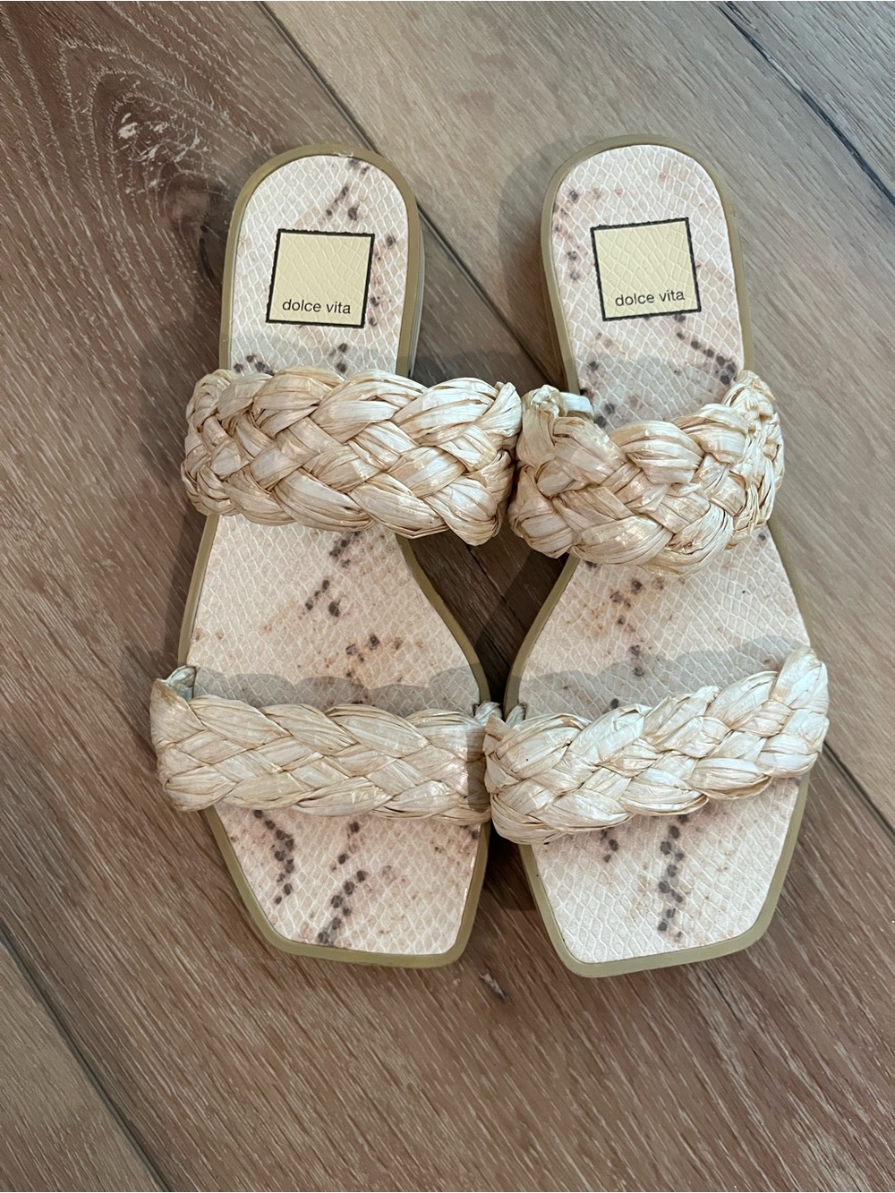 Dolce Vita Braided Double-Strap Slide Sandals (Size 7)